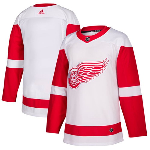 Adidas Red Wings Blank White Road Authentic Stitched NHL Jersey - Click Image to Close